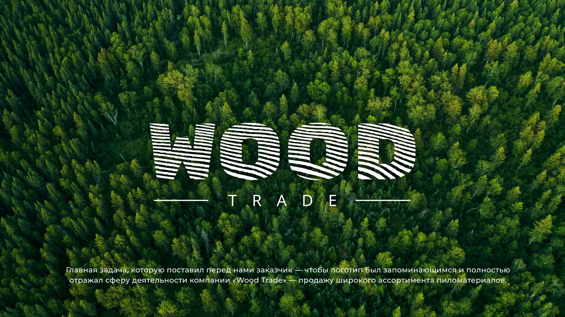 Разработка логотипа для компании «Wood Trade» в Климовске