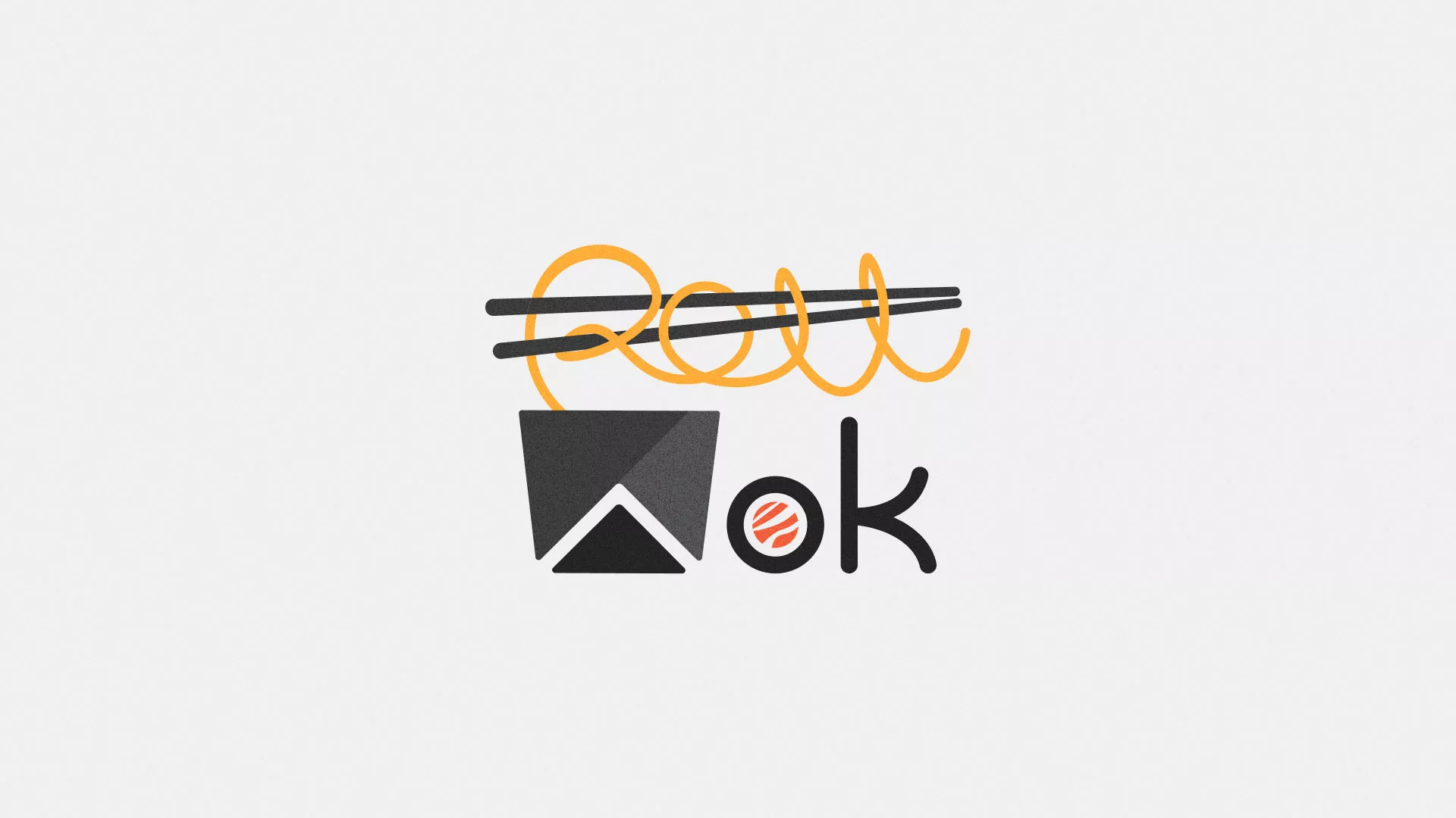 Разработка логотипа в Климовске для суши-бара «Roll Wok Club»